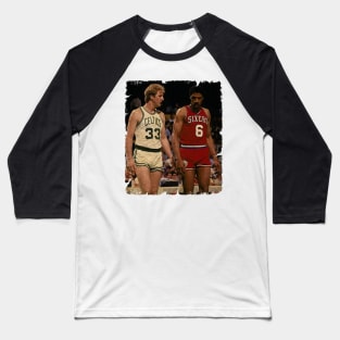 Larry Bird with Dr. J Baseball T-Shirt